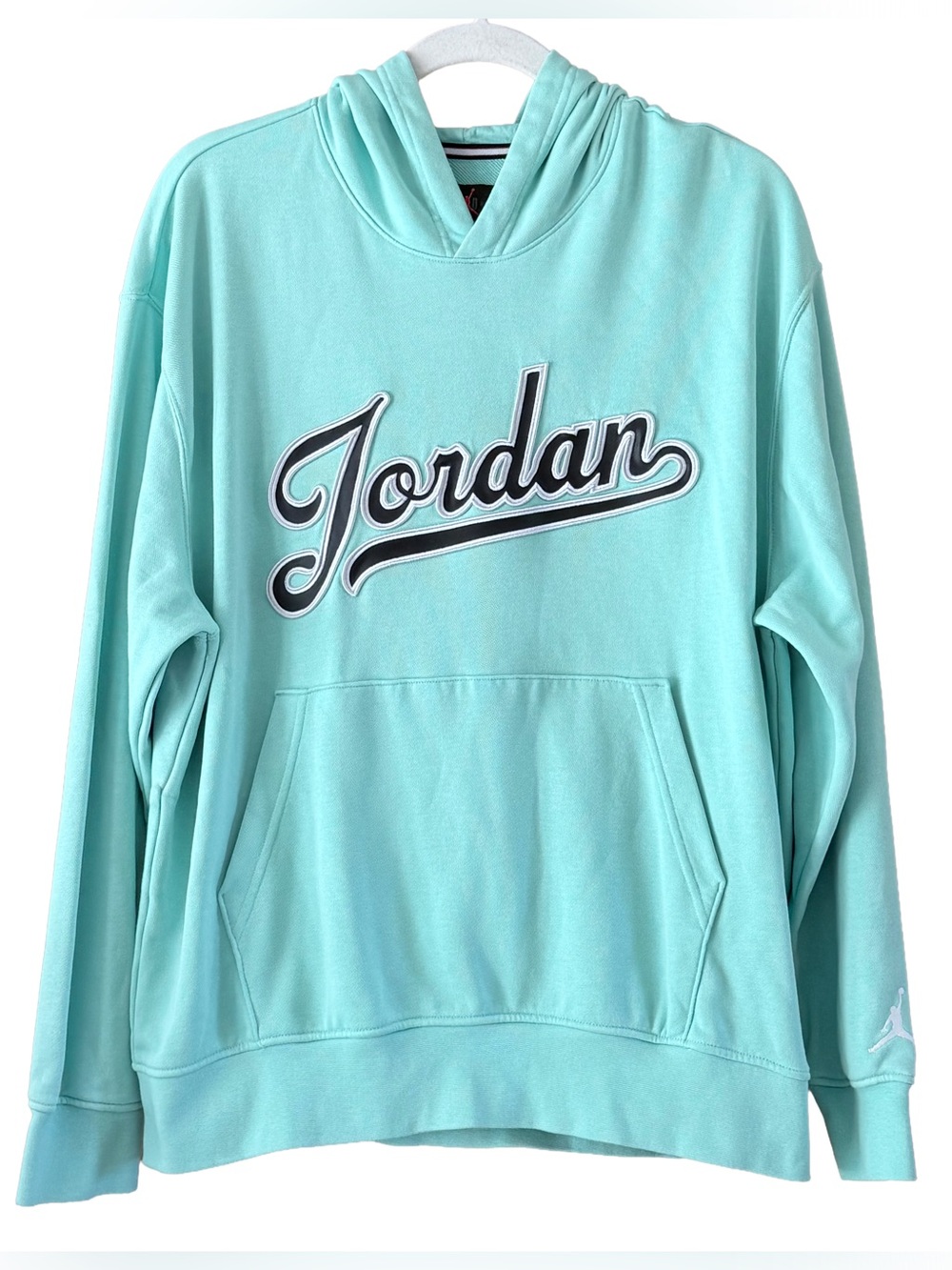 Air Jordan Flight MVP Fleece Hoodie Emerald Rise Pullover Large Men's FN4613-349